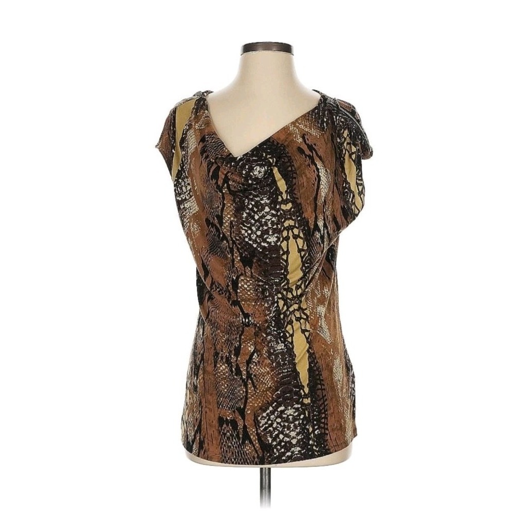 Y2k‎ Vintage Vivenne Tam Size Medium Short Sleeve Tunic Cowl Neck